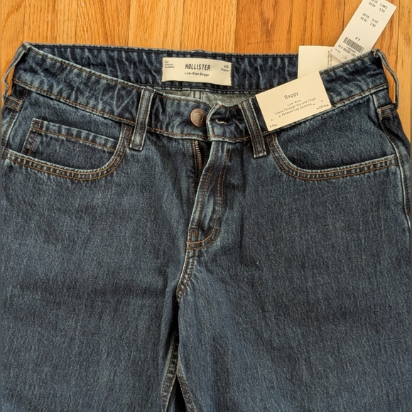 Hollister Blue Straight-Leg Jeans Classic Denim - Picture 6 of 6